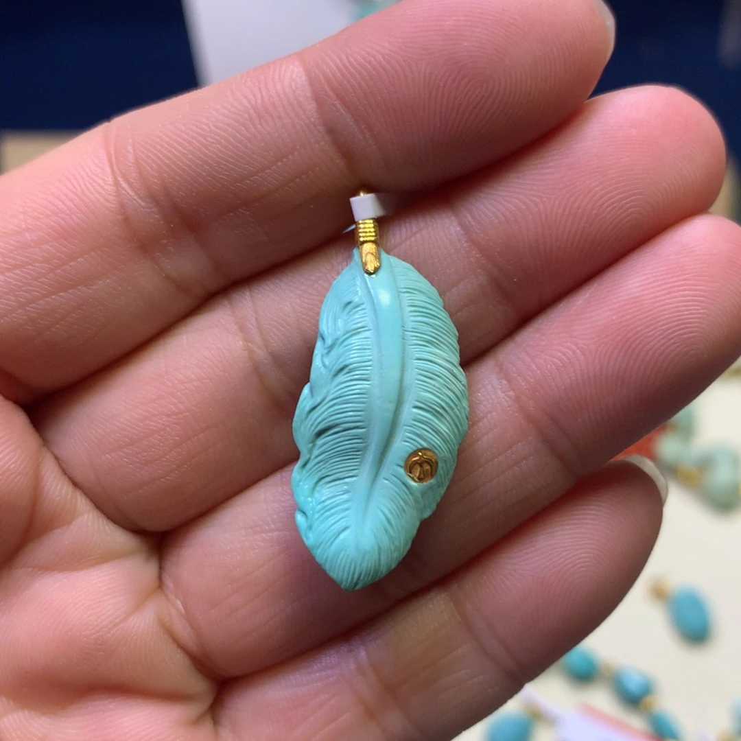 绿松石配饰18K金镶嵌