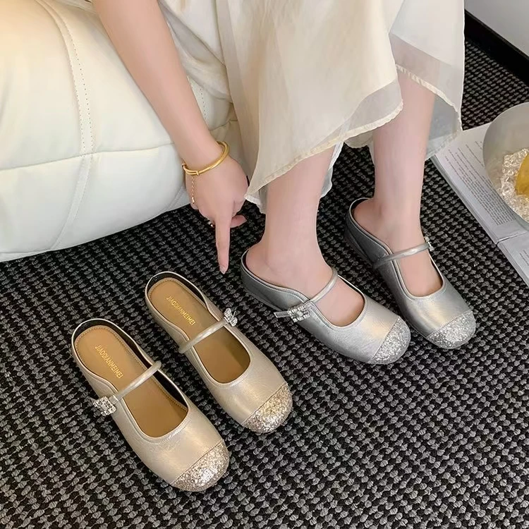 包头半拖女2025年新款夏季复古增高凉拖鞋60-6PP