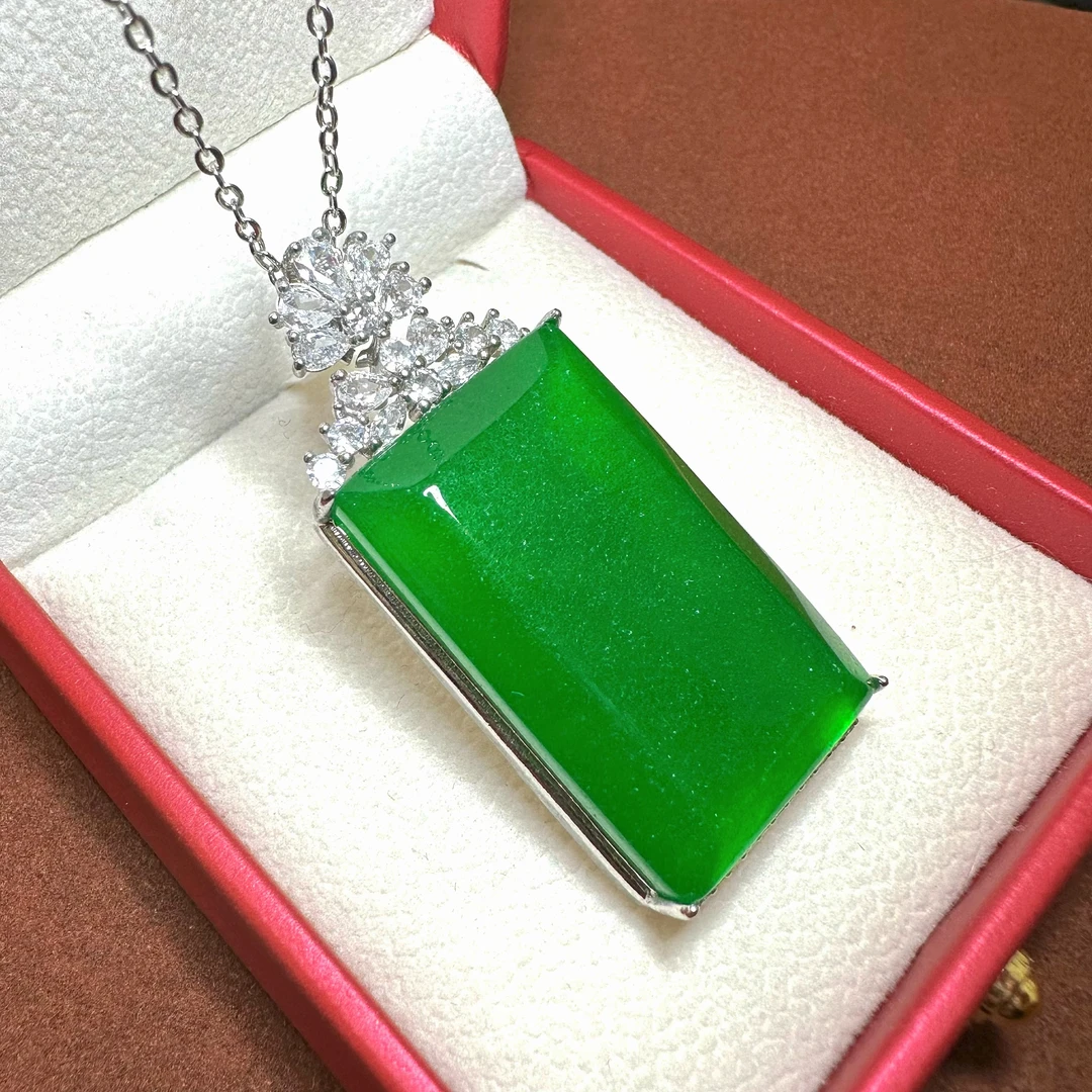 7043绿色方块项链