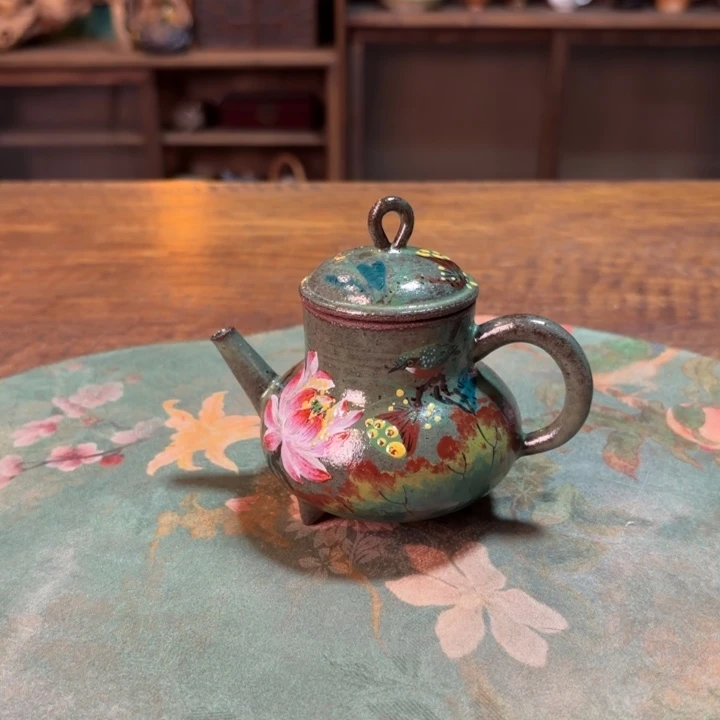 柴烧纯手工手绘陶瓷