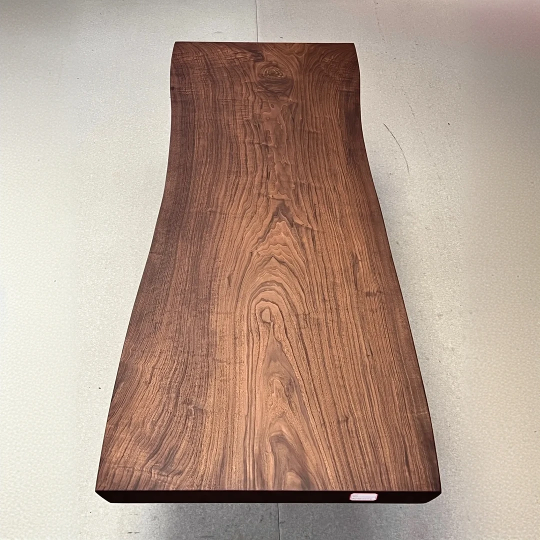 北美黑胡桃实木大板桌餐桌茶桌 自然边 尺寸：211*81*77*72*6cm