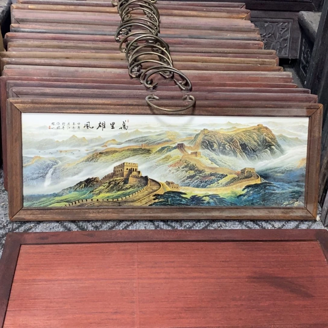 瓷片53*21 景德镇瓷板画柴窑烧制