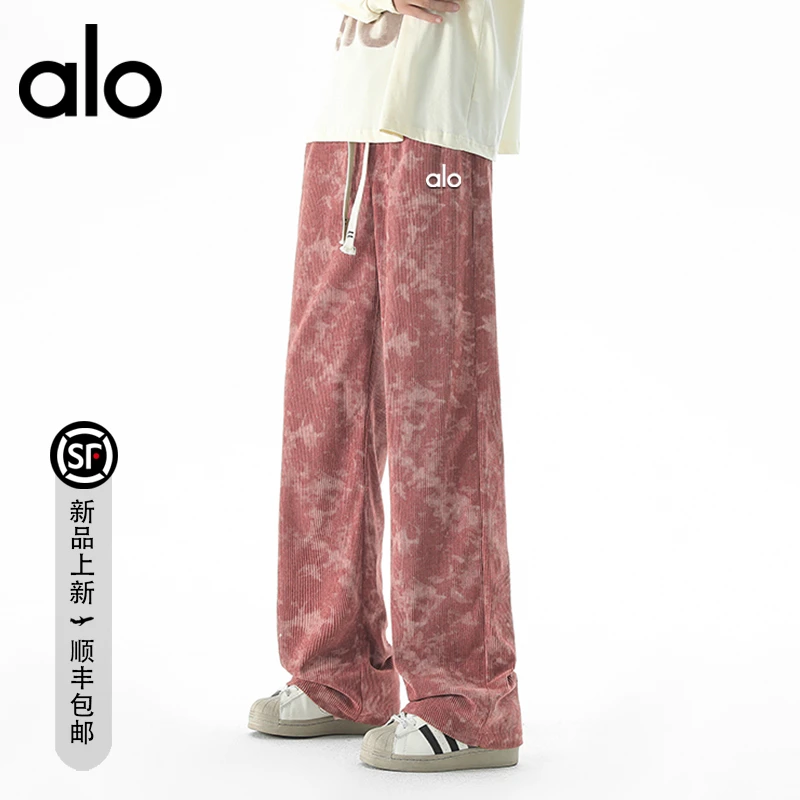 【官方奥特莱斯】品牌折扣 美式潮流灯芯绒扎染休闲裤男女时尚长裤