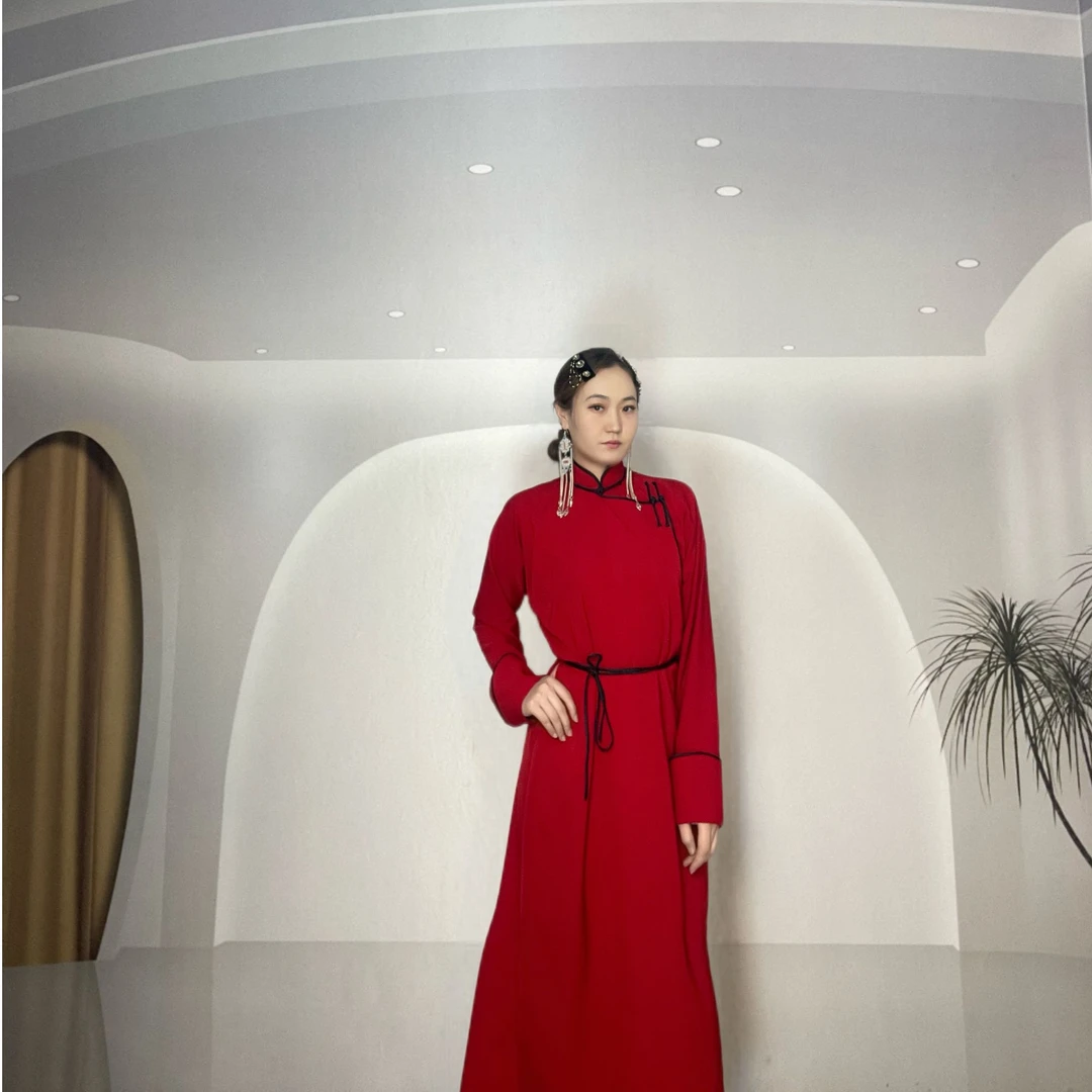 策根服饰传统蒙古袍