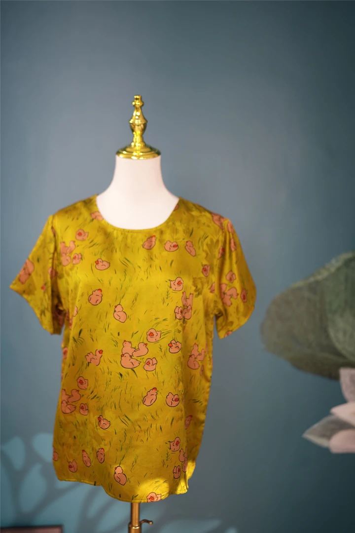 T13.香云纱女士短袖