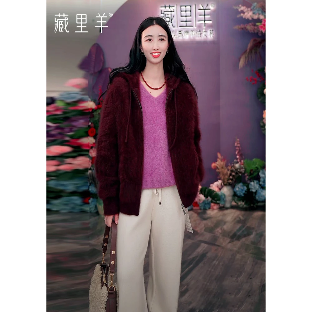 藏里羊【北美小动物毛毛】双层加厚双拉链外套M1565