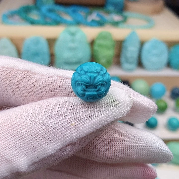 未镶嵌绿松石珠宝奇石13.3毫米