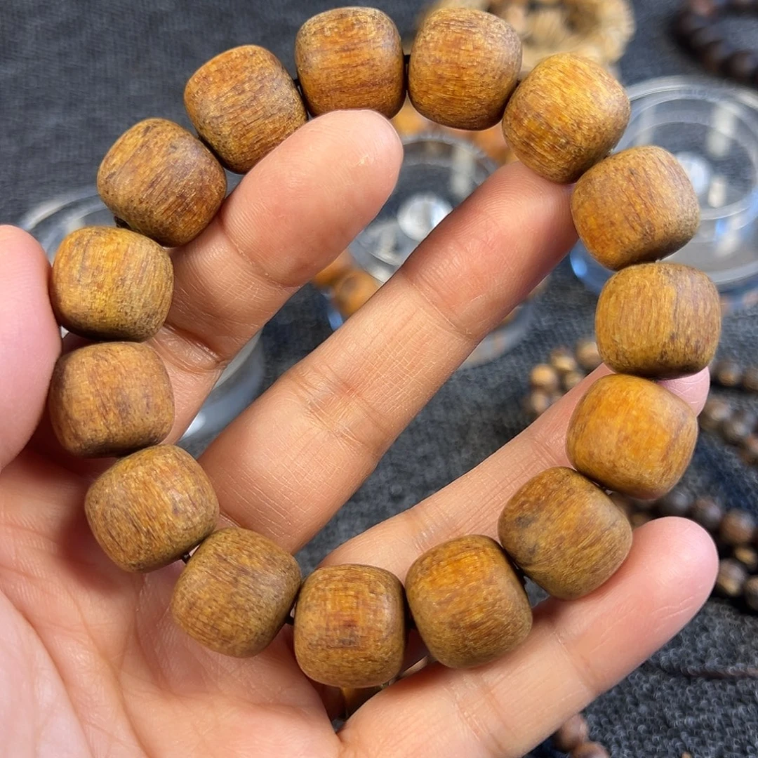 强***者贡木1516印贡粗抛红油麻丝