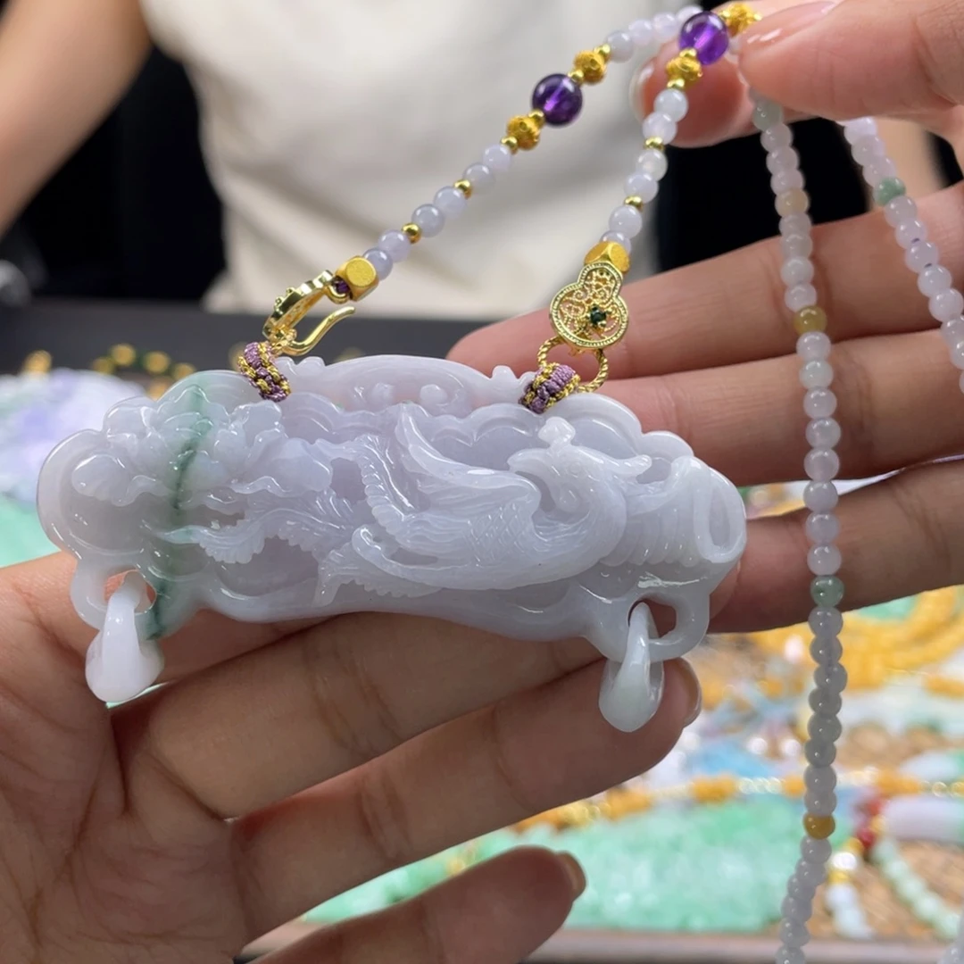 翡翠未镶嵌颈饰代编织