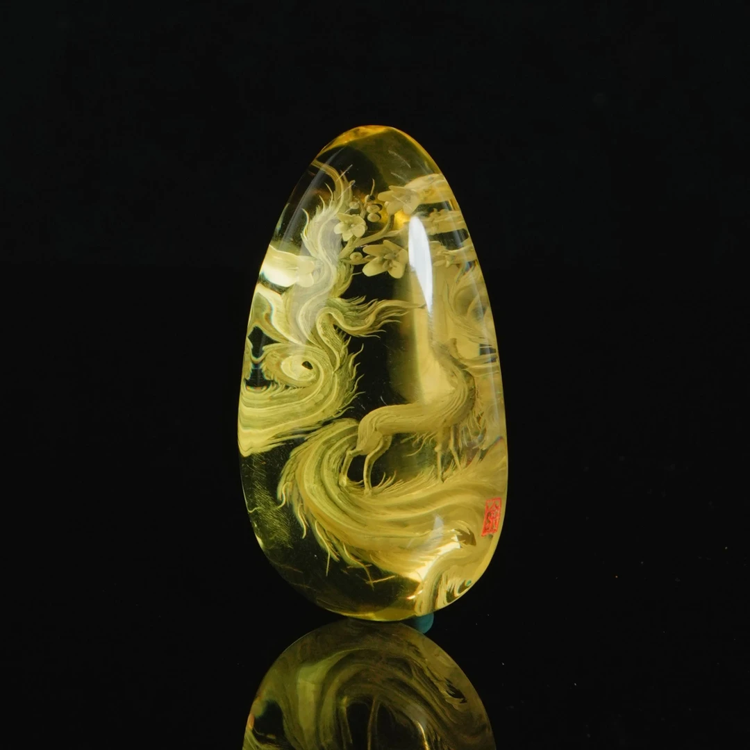 M5353 余贤国大师工阴雕雕刻-九尾狐 20.42g