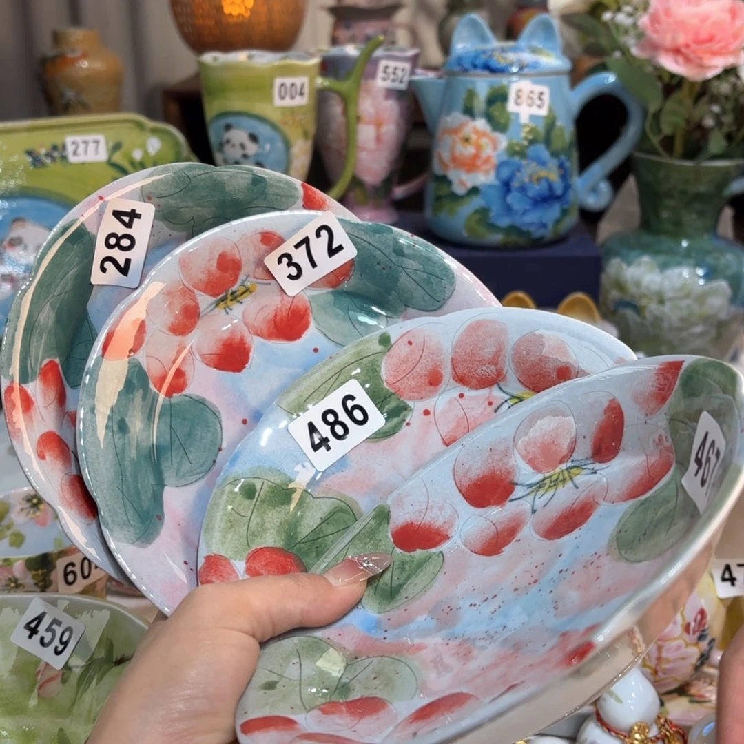 小****景德镇手绘高温釉下彩陶瓷茶具