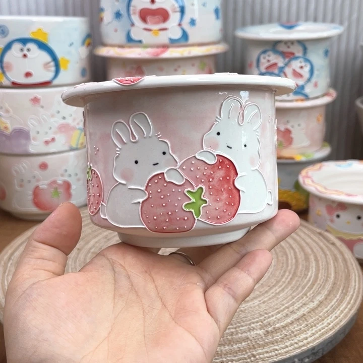 白泥手绘多肉花盆微瑕12