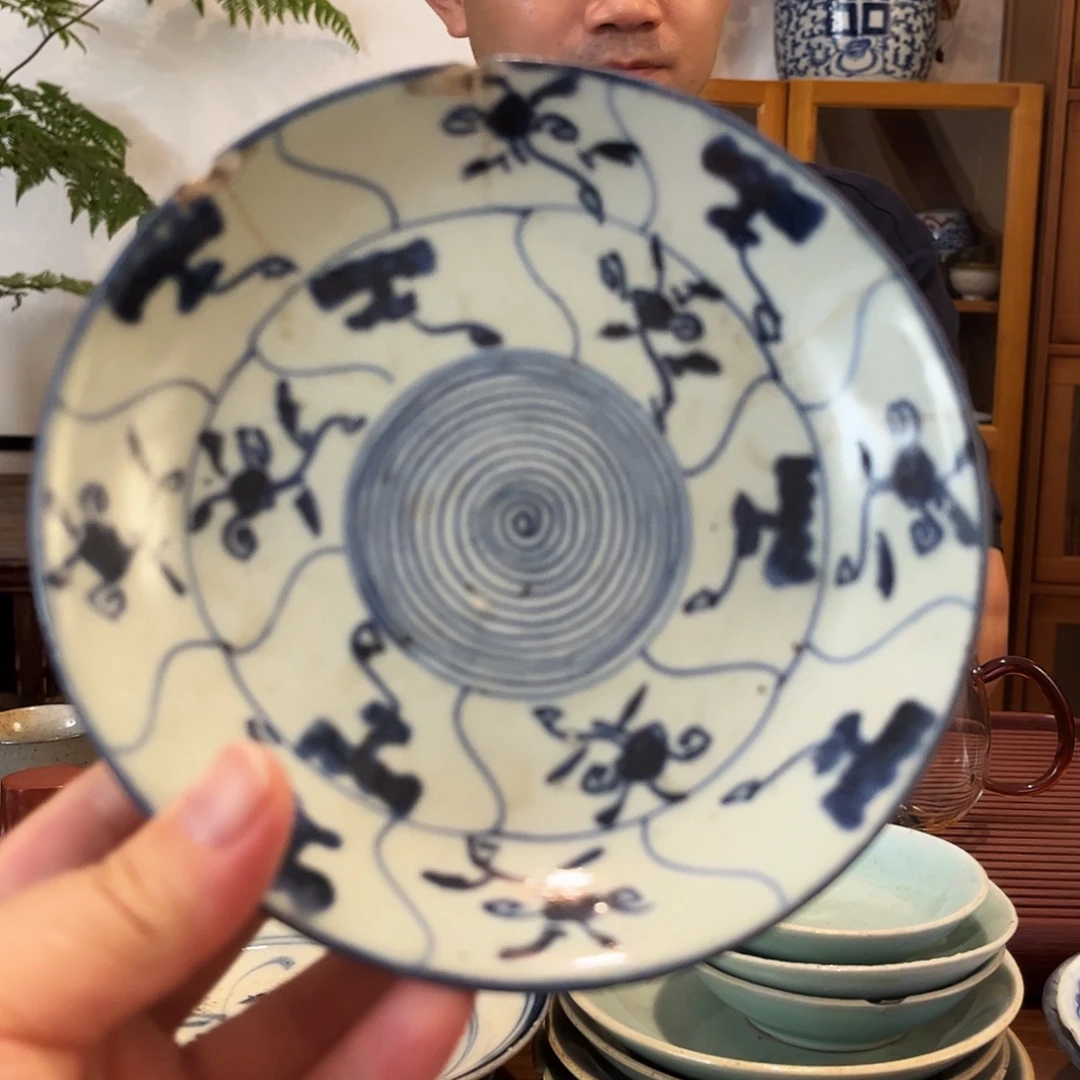 休***果紫砂茶壶清初老青花壶承唯一啊