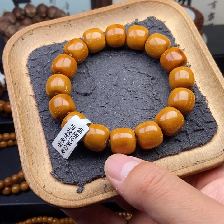 手串紫金鼠15mm天花板黄金甲短轴近实心