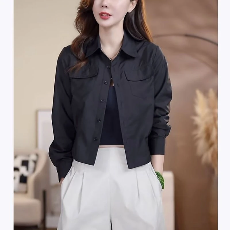 2025薄外套精致新款衬衣女秋设计纯欲法式长袖气质百搭衬衫上衣