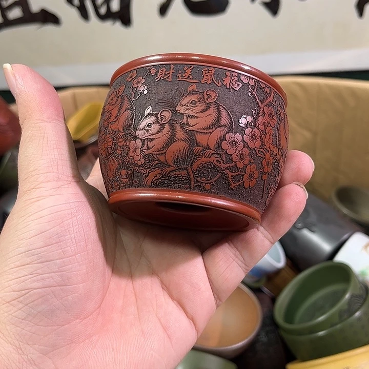 茶杯紫砂全手工紫砂主人杯