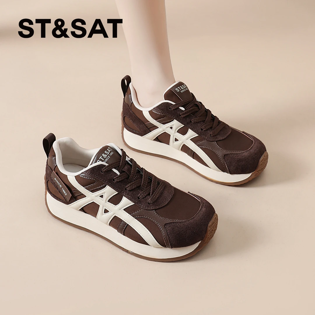 星期六休闲阿甘鞋女士2025新款秋季阿甘鞋百搭时尚复古超火潮鞋子