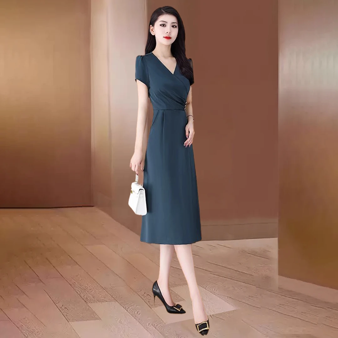 【可蓓儿】上档次女装连衣裙2025新款夏洋气轻奢高端小个子妈妈裙子