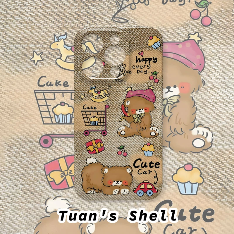 购物车小熊菲林软壳适用苹果VIVO华为OPPO小米卡通创意可爱手机壳