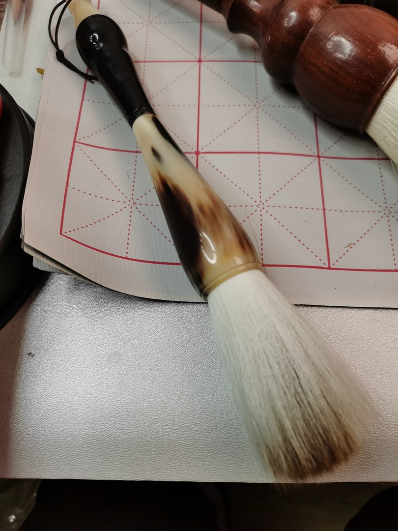 牛角笔杆专业羊毫斗笔书画对联福字大字创作