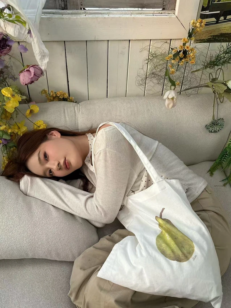 韩国fletta日常通勤简约ins风帆布包