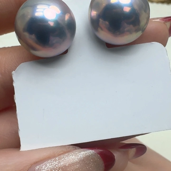 拼合珍珠（马贝珠）耳饰未镶嵌