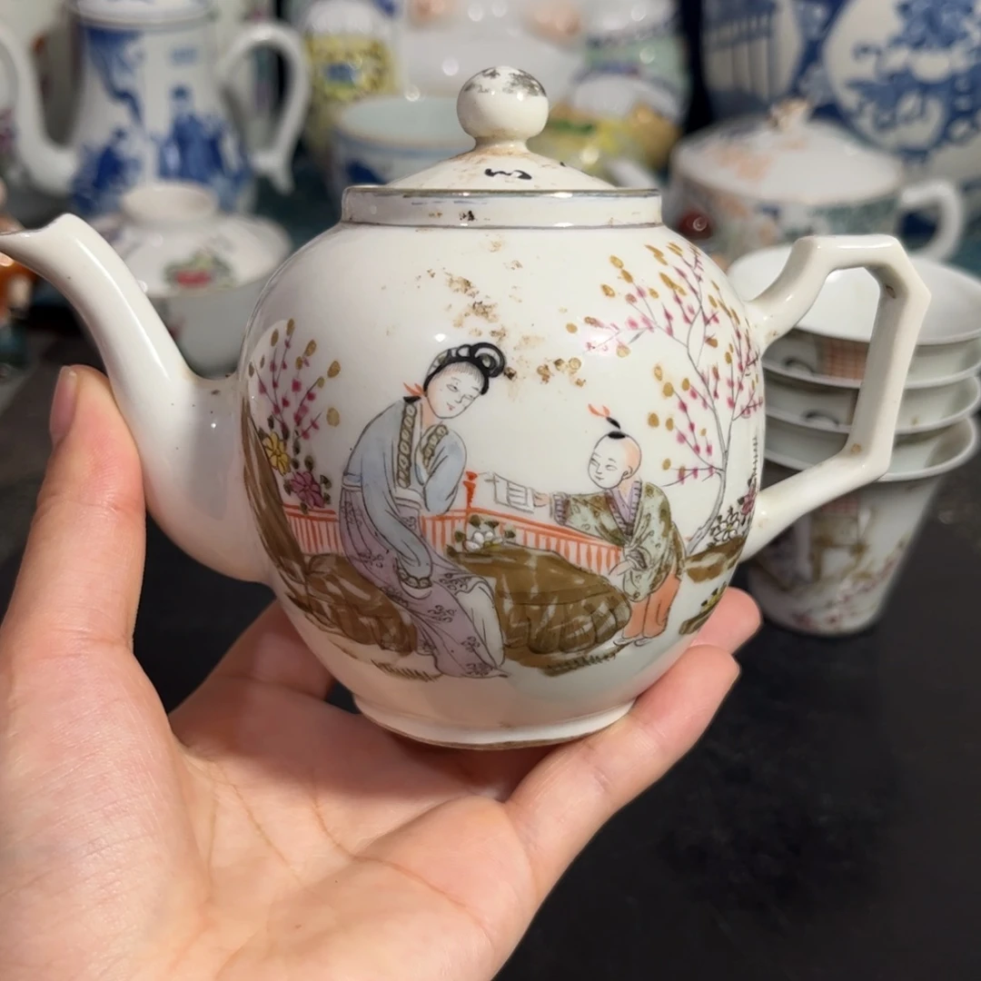 峰***人浅降彩茶壶一把11111