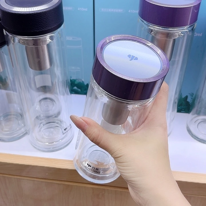 万象品牌双层玻璃杯V149L-410紫