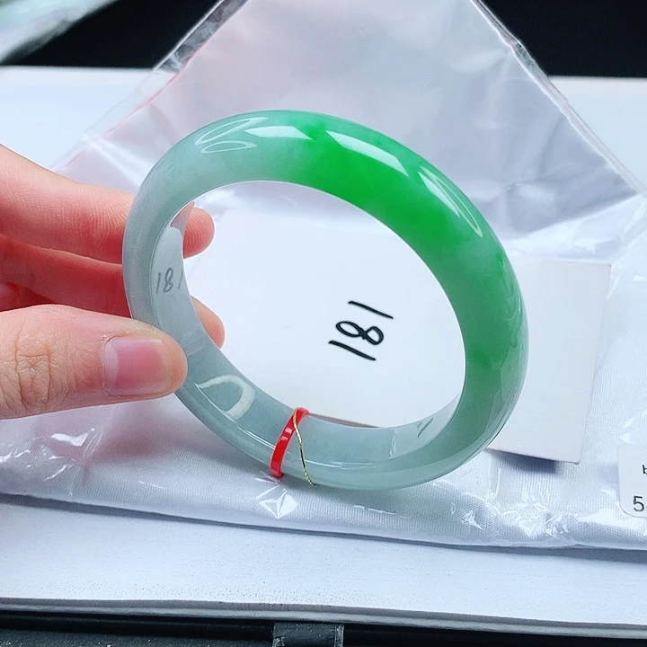 翡翠手镯未镶嵌缅甸天然a货手镯54+