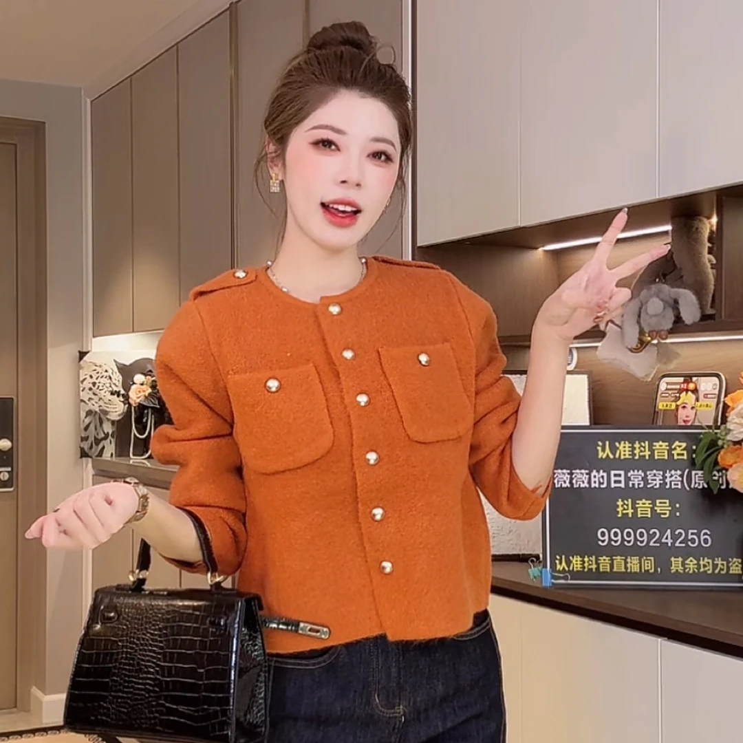 A634法式小香定制扣毛衣针织开衫上衣女1201UUA634