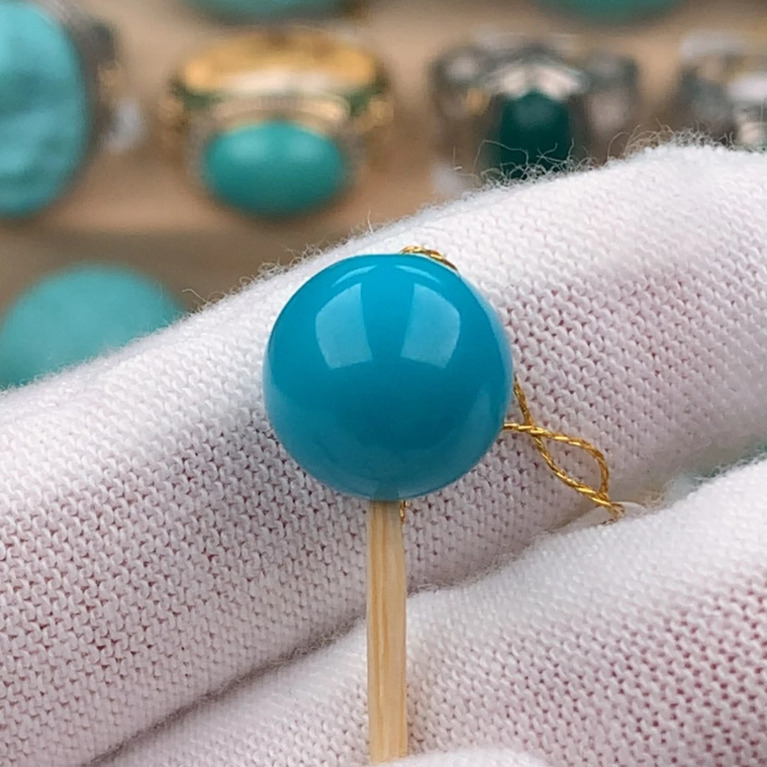 绿松石配饰未镶嵌圆珠卡11.2