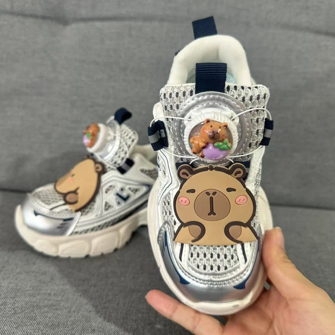 奥特曼正品联名卡皮巴拉2025秋季新款网面男童老爹鞋女童运动鞋