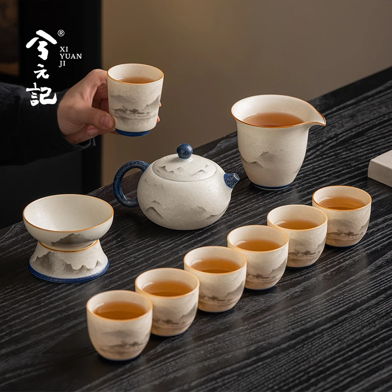 兮元记千里江山功夫茶具套装家用茶壶茶杯高档轻奢2025新款伴手礼
