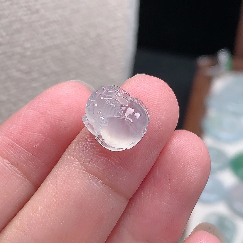 缅甸天然翡翠A货玉石冰种貔貅吊坠饰品百搭11.5*10.5*5.9mm