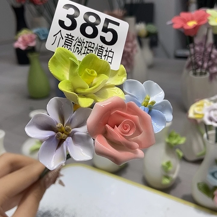 陶瓷纯手工捏花设计