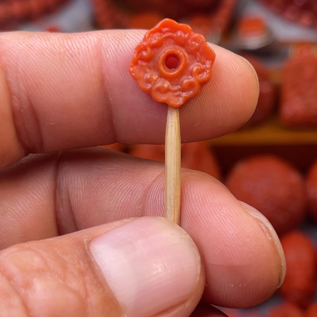 南红玛瑙瓦西精工如意背云宽12mm➕未镶嵌