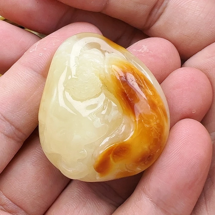 蜜蜡未镶嵌珠宝奇石蜜蜡吊坠22.4克