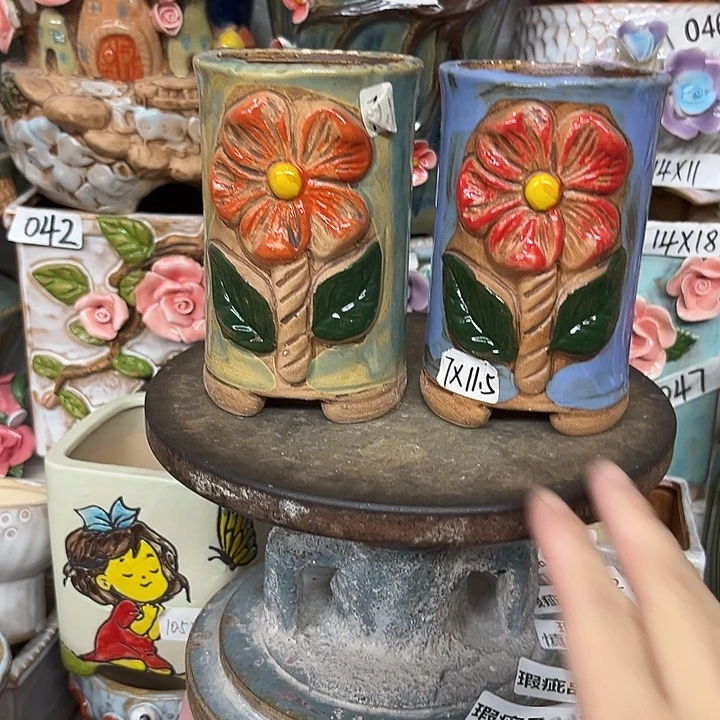 花盆紫砂粗陶材质多肉花盆