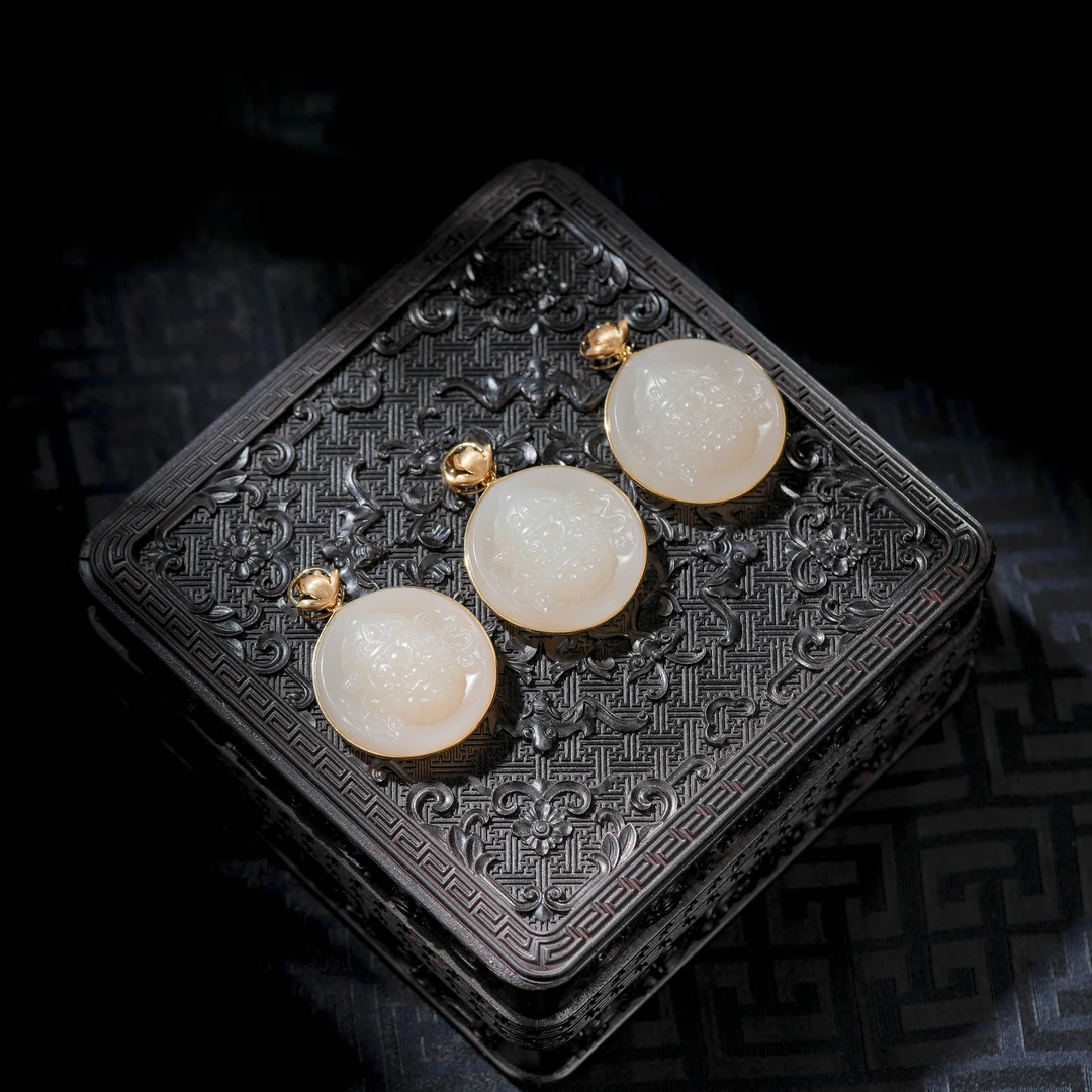 【博姐臻选】财到·和田玉老藕18K金典藏级吊坠D6540多样性发其一