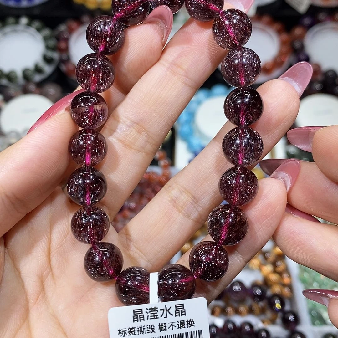 水晶手串未镶嵌红超七10