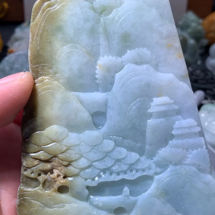 翡翠未镶嵌颈饰保真天然a货翡翠