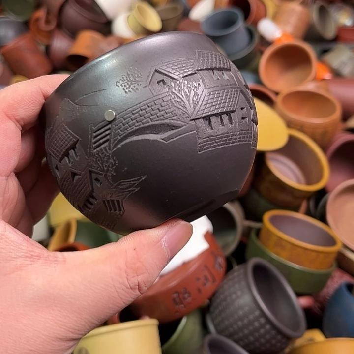 紫砂茶杯全手工紫砂主人杯