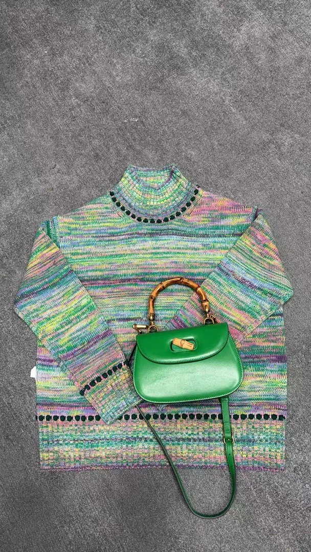 【卡诗米羊绒】25196打底花纱套头时尚山羊绒100%女款针织上衣