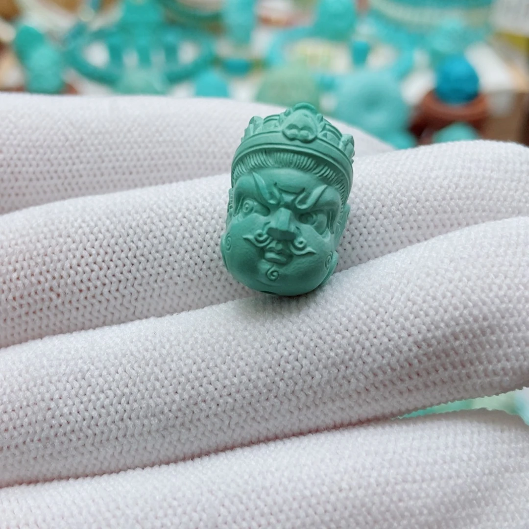 绿松石未镶嵌黄财神