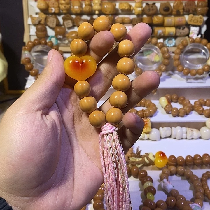 猴头核桃手串光面爱心手持