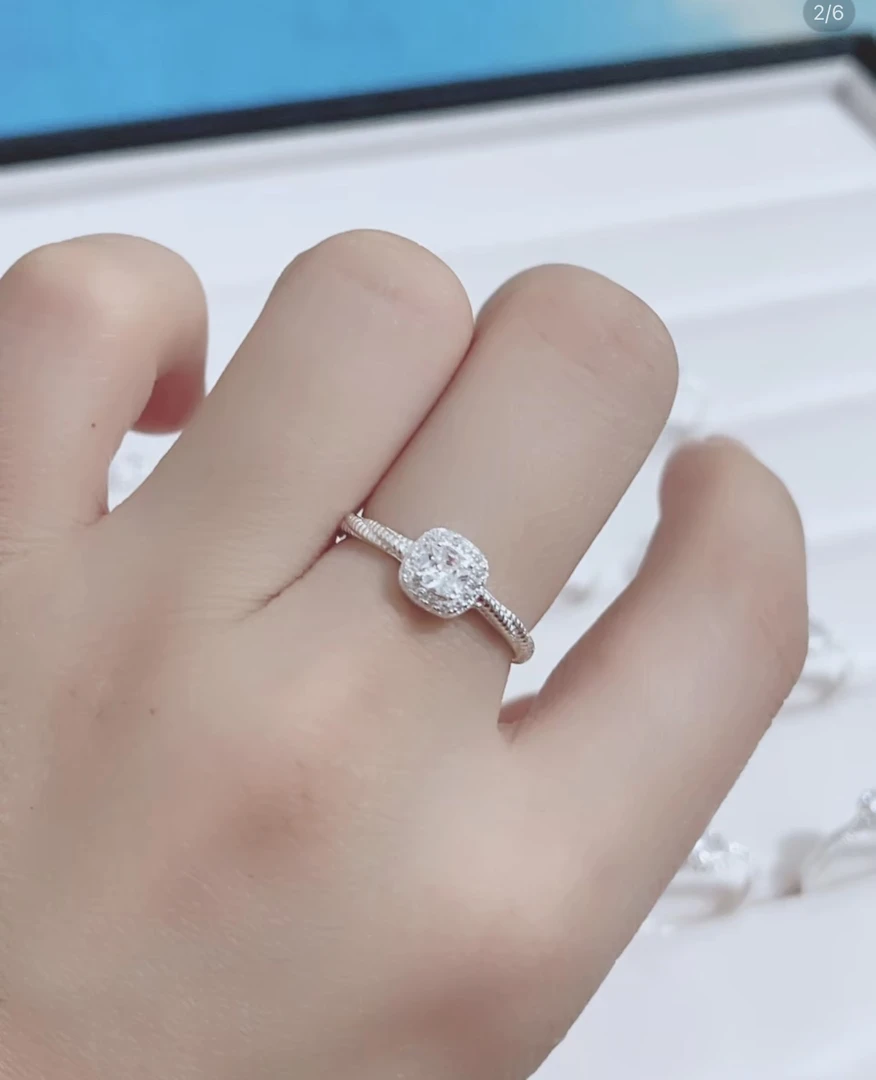 足银戒指 YZ113银砖戒（无礼盒）