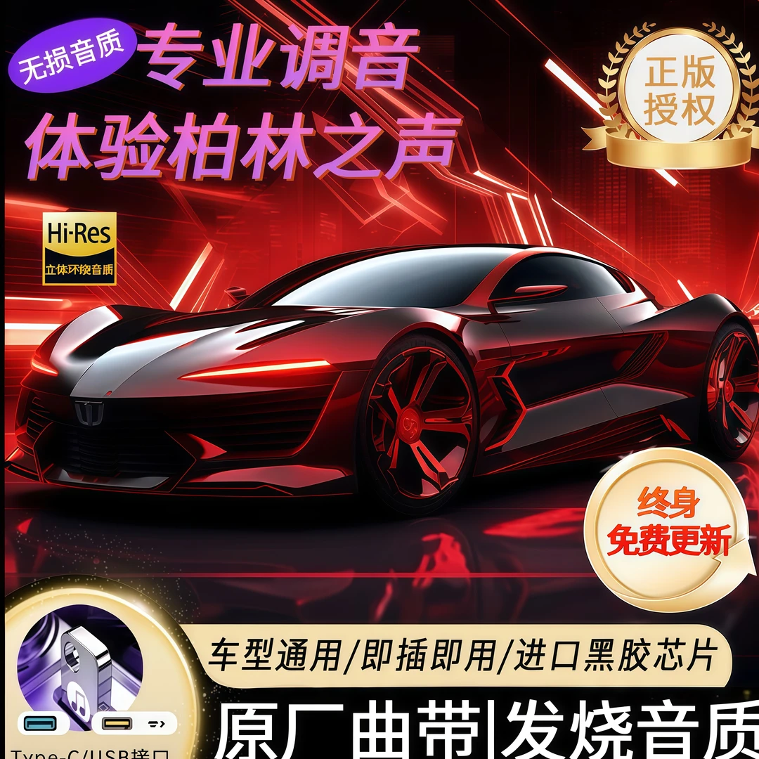 【正版授权】2025柏林之音1500高品质黑胶芯片车载U盘黑胶原声母带