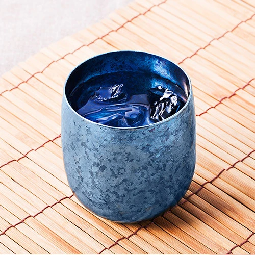 日本国礼球限量限定蓝配色sus gallery手工钛杯保冷保温杯