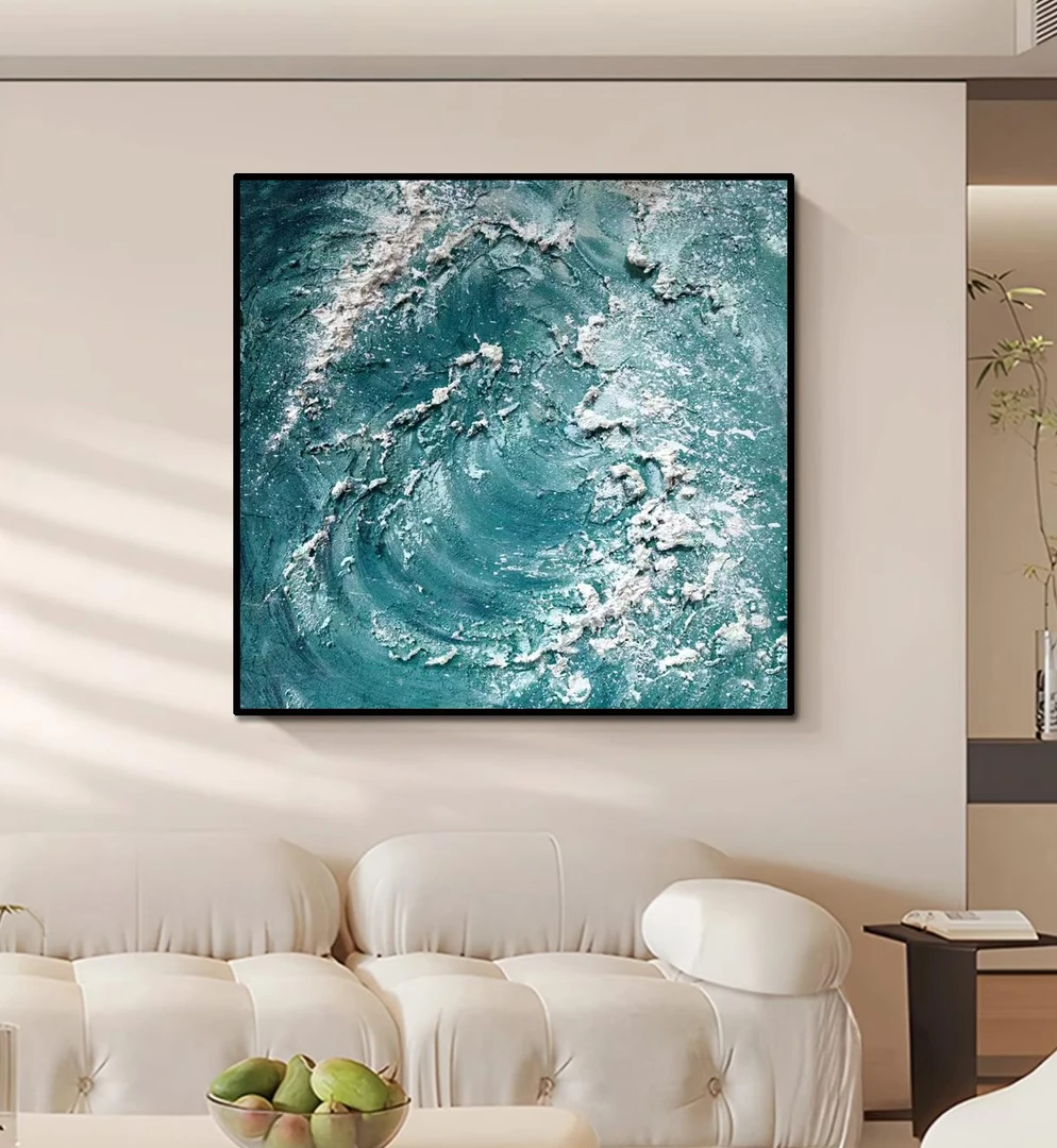 y222轻奢时尚质感沙发卧室肌理画