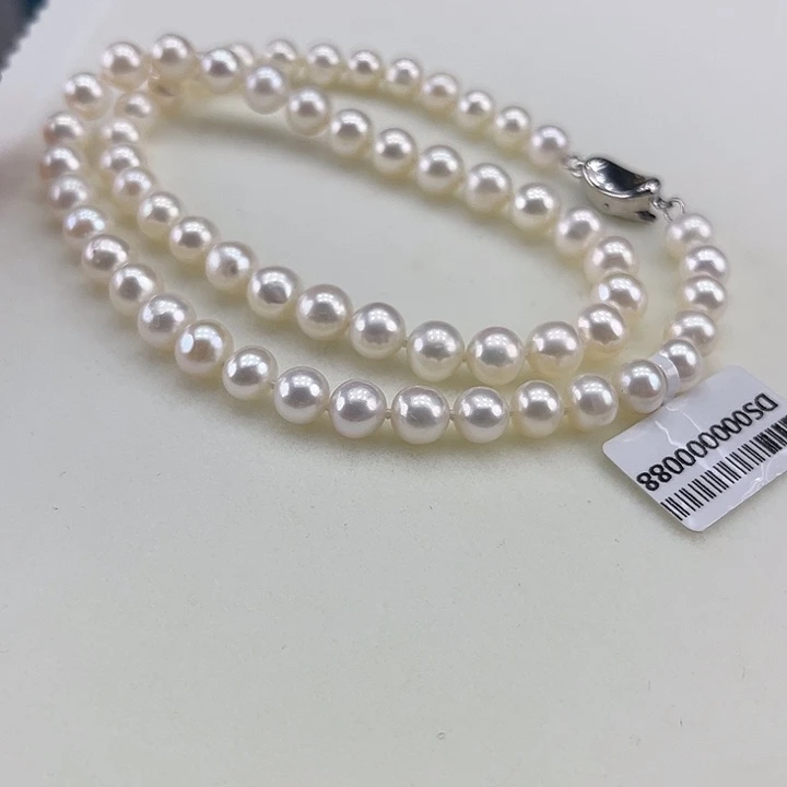 淡水珍珠未镶嵌颈饰7-8冷白炫彩